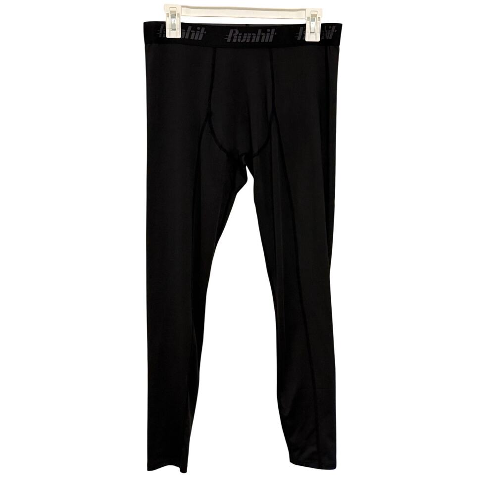 Runhit Men's Large Black Compression Running Athletic Workout Tights - Picture 8 of 8